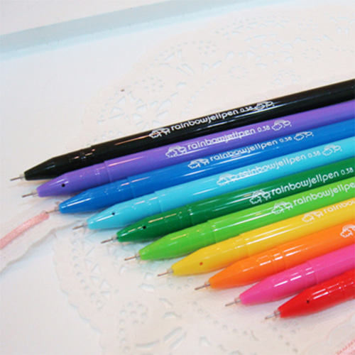 Rainbow 젤 펜10색 세트