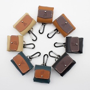 DIY 가죽공예 에어팟 케이스 지갑 만들기, 콤비 타입 (D링고리 포함, 바늘 별도)