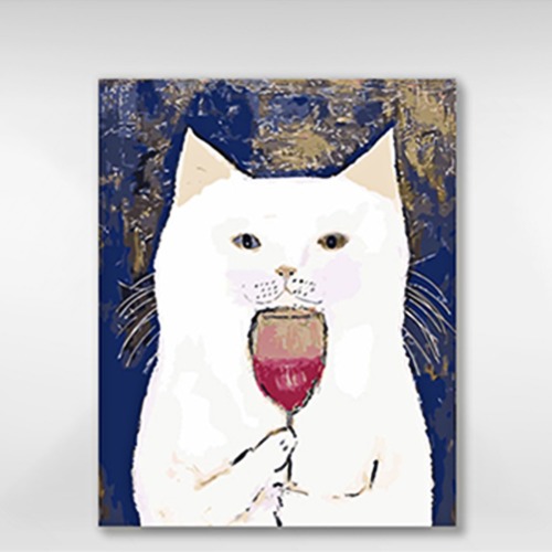 DIY 유화 명화 그리기 와인 고양이