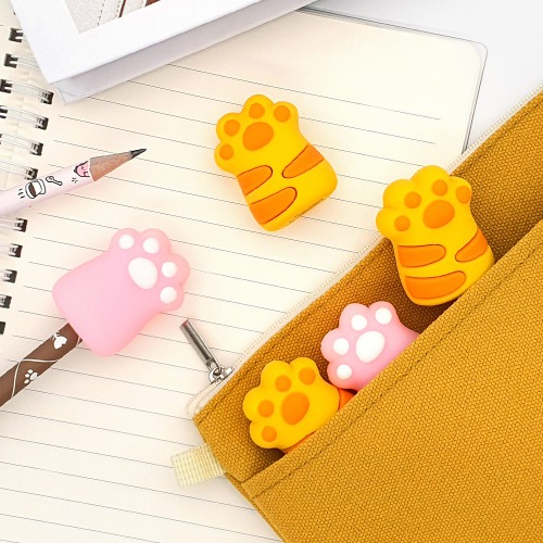 시무룩 냥젤리 실리콘 연필깎이 고양이 손발바닥 휴대용 미니 연필깍이 샤프너